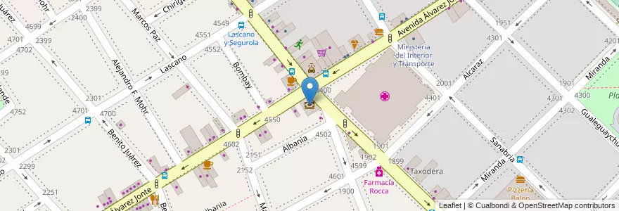 Mapa de ubicacion de Santander Río, Monte Castro en アルゼンチン, Ciudad Autónoma De Buenos Aires, ブエノスアイレス, Comuna 10, Comuna 11.