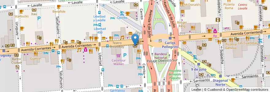 Mapa de ubicacion de Santander Río, San Nicolas en الأرجنتين, Ciudad Autónoma De Buenos Aires, Comuna 1, Buenos Aires.