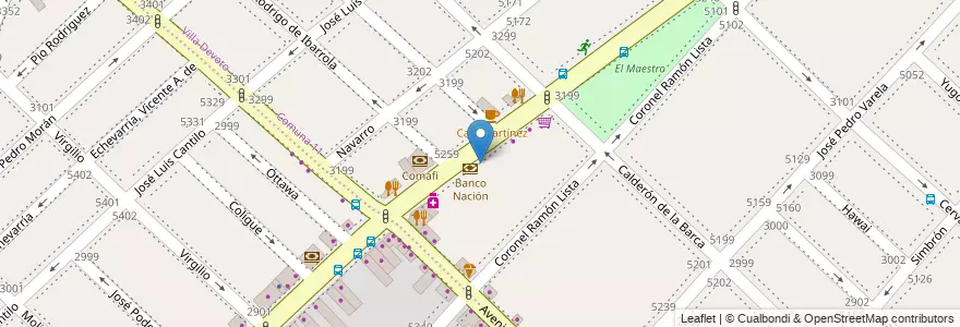 Mapa de ubicacion de Santander Río, Villa Devoto en 阿根廷, 布宜诺斯艾利斯省, Comuna 10.