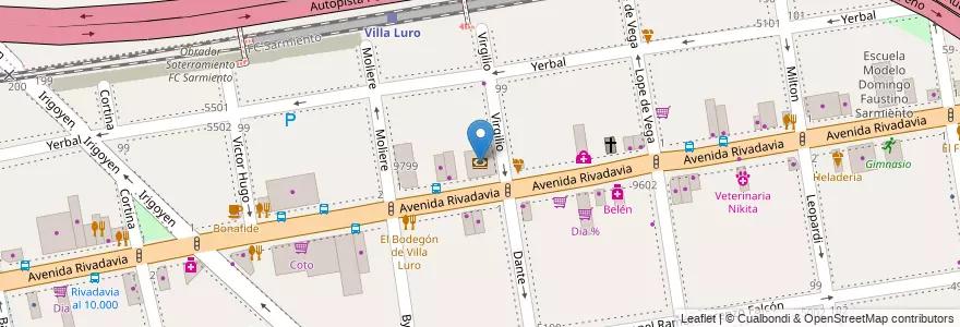 Mapa de ubicacion de Santander Río, Villa Luro en Argentina, Autonomous City Of Buenos Aires, Autonomous City Of Buenos Aires, Comuna 10.