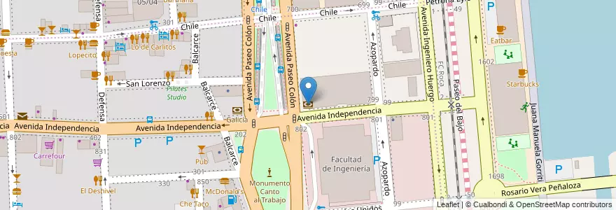 Mapa de ubicacion de Santander, San Telmo en 阿根廷, Ciudad Autónoma De Buenos Aires, Comuna 1, 布宜诺斯艾利斯.