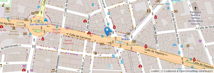 Mapa de ubicacion de Santander Select en Spanien, Autonome Gemeinschaft Madrid, Autonome Gemeinschaft Madrid, Área Metropolitana De Madrid Y Corredor Del Henares, Madrid.