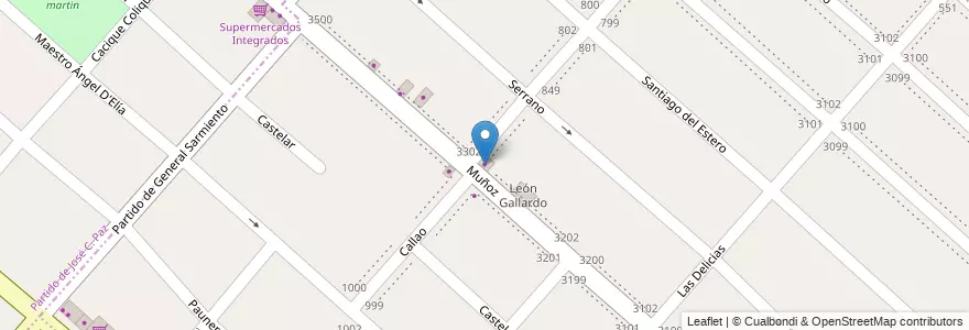 Mapa de ubicacion de Santino en 阿根廷, 布宜诺斯艾利斯省, Partido De San Miguel, San Miguel.