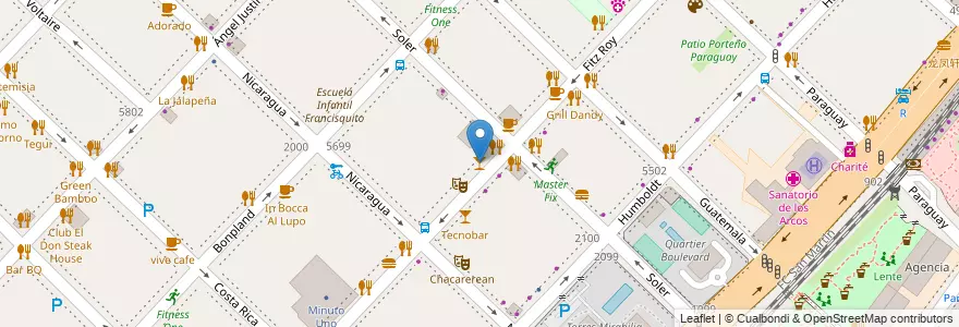 Mapa de ubicacion de Santísima Cervecería, Palermo en Argentine, Ciudad Autónoma De Buenos Aires, Buenos Aires, Comuna 14.