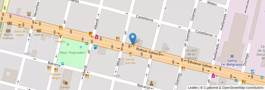 Mapa de ubicacion de Santo Cielo en الأرجنتين, سانتا في, إدارة العاصمة, سانتا في العاصمة, سانتا في.
