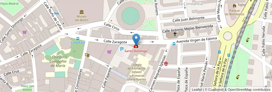 Mapa de ubicacion de Santo Domingo en إسبانيا, أندلوسيا, قادس, Campiña De Jerez, شريش.
