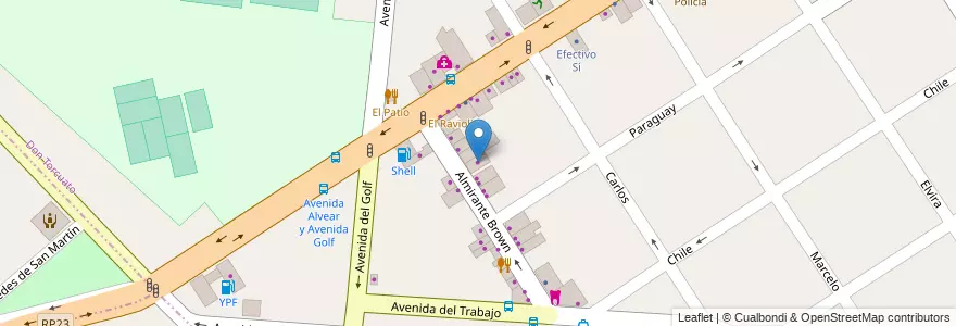 Mapa de ubicacion de Santo Domingo en Arjantin, Buenos Aires, Don Torcuato.