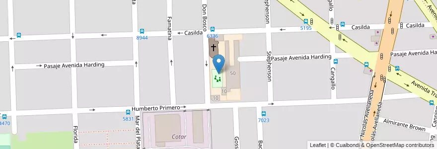 Mapa de ubicacion de Santo Domingo Savio 3072 en アルゼンチン, サンタフェ州, Departamento Rosario, Municipio De Rosario, ロサリオ.