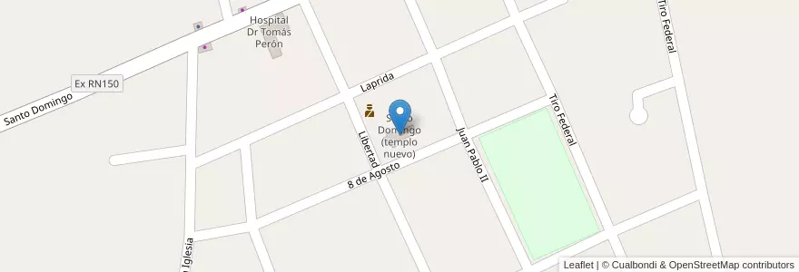 Mapa de ubicacion de Santo Domingo (templo nuevo) en Arjantin, San Juan, Şili, Iglesia.