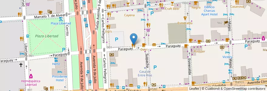 Mapa de ubicacion de Santos Manjares, Retiro en アルゼンチン, Ciudad Autónoma De Buenos Aires, Comuna 1, ブエノスアイレス.