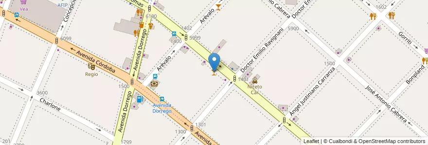 Mapa de ubicacion de Santos Vega Draught Bar, Palermo en アルゼンチン, Ciudad Autónoma De Buenos Aires, ブエノスアイレス.