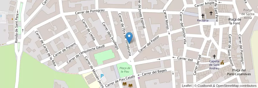 Mapa de ubicacion de Santpedor en Espanha, Catalunha, Barcelona, Bages, Santpedor.