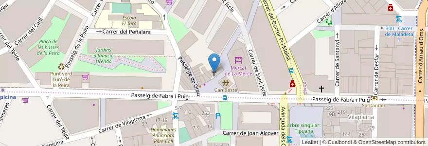 Mapa de ubicacion de Santuari de Vilapicina en スペイン, カタルーニャ州, Barcelona, バルサルネス, Barcelona.