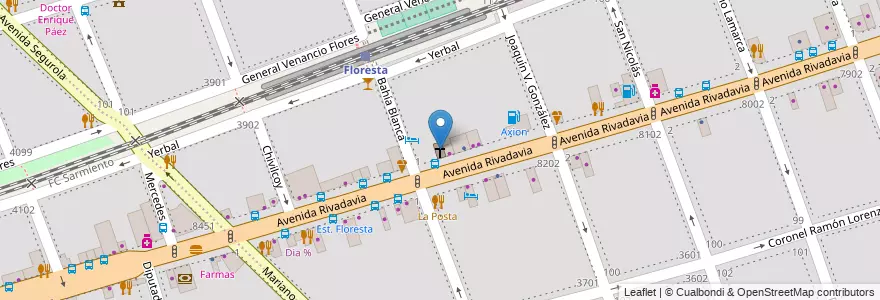 Mapa de ubicacion de Santuario Mundial de los Milagros, Floresta en Argentina, Autonomous City Of Buenos Aires, Autonomous City Of Buenos Aires, Comuna 10.