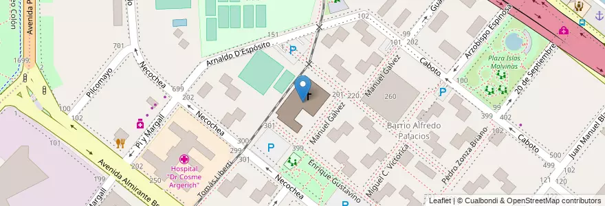 Mapa de ubicacion de Santuario Nuestra Señora Madre de los Inmigrantes, Boca en آرژانتین, Ciudad Autónoma De Buenos Aires, Comuna 4, Buenos Aires.
