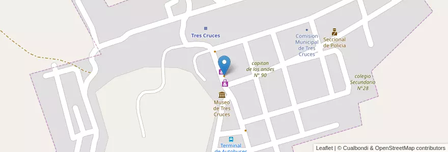 Mapa de ubicacion de Sanwicheria Aparicio en Argentinien, Jujuy, Departamento Humahuaca, Comisión Municipal De Tres Cruces, Tres Cruces.