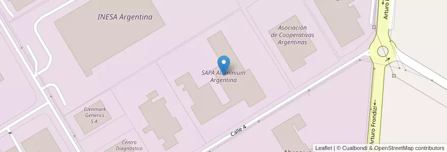 Mapa de ubicacion de SAPA Aluminium Argentina en Argentinië, Buenos Aires, Partido Del Pilar, Fátima.