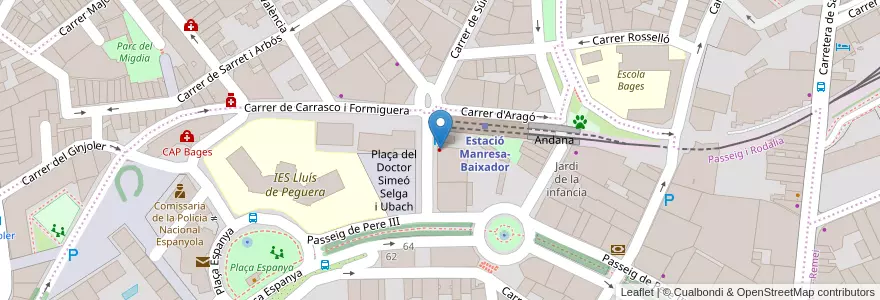 Mapa de ubicacion de Sara Bureu en Spanje, Catalonië, Barcelona, Bages, Manresa.
