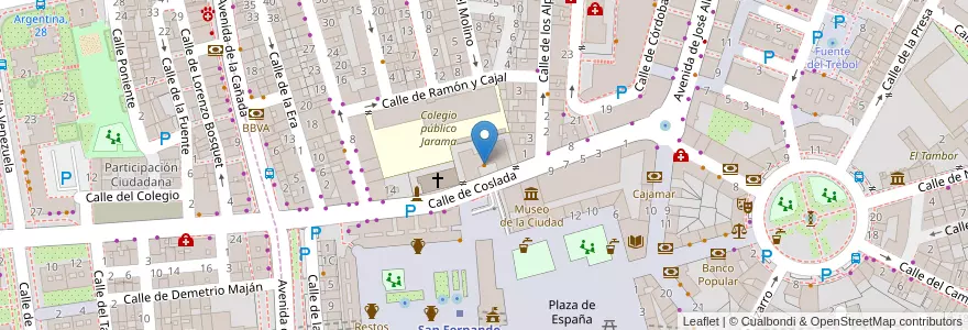 Mapa de ubicacion de Saramago en Испания, Мадрид, Мадрид, Área Metropolitana De Madrid Y Corredor Del Henares, San Fernando De Henares, Coslada.