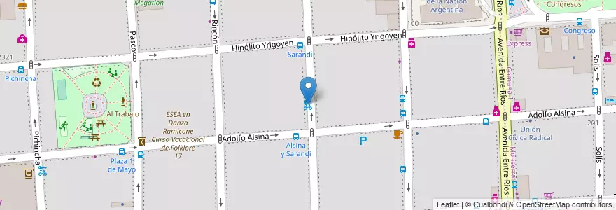 Mapa de ubicacion de Sarandí, Balvanera en الأرجنتين, Ciudad Autónoma De Buenos Aires, Comuna 3, Buenos Aires.