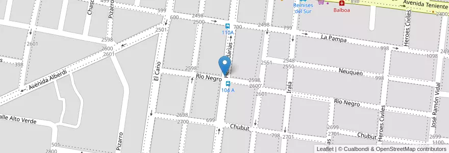 Mapa de ubicacion de Sargento Cabral en Argentina, Corrientes, Departamento Capital, Corrientes, Corrientes.