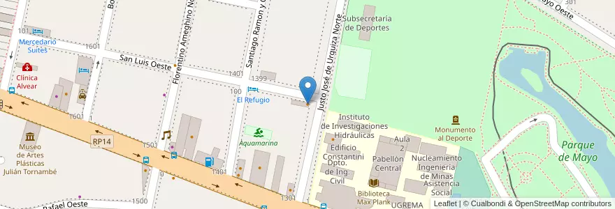 Mapa de ubicacion de Sarli en アルゼンチン, サンフアン州, チリ, Capital.
