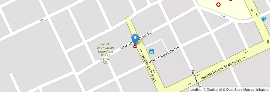 Mapa de ubicacion de Sarmiento en アルゼンチン, チャコ州, Departamento General Güemes, Municipio De Juan José Castelli, Juan José Castelli, Juan Jose Castelli.