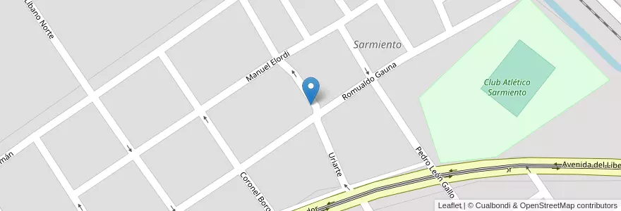 Mapa de ubicacion de Sarmiento en Argentina, Santiago Del Estero, Departamento Banda, La Banda.