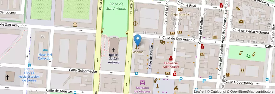 Mapa de ubicacion de Sasakus en إسبانيا, منطقة مدريد, منطقة مدريد, Las Vegas, Aranjuez.