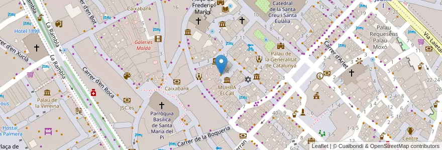 Mapa de ubicacion de Satan's Coffee Corner en 스페인, Catalunya, Barcelona, Barcelonès, 바르셀로나.