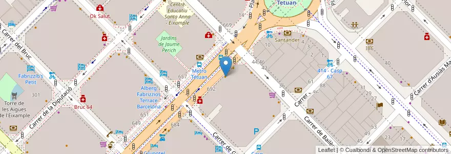 Mapa de ubicacion de Satan's coffee shop en إسبانيا, كتالونيا, برشلونة, بارسلونس, Barcelona.