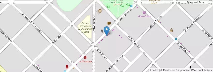 Mapa de ubicacion de Sathya en 阿根廷, Chaco, Departamento Primero De Mayo, Municipio De Margarita Belén, Margarita Belén.