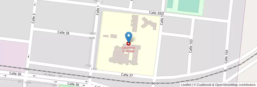 Mapa de ubicacion de Saturnino E. Unzué en Argentinië, Buenos Aires, Partido De Veinticinco De Mayo, Veinticinco De Mayo.