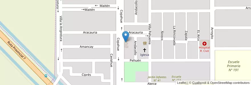 Mapa de ubicacion de Saturno Hogar en 阿根廷, 智利, 內烏肯省, Departamento Añelo, San Patricio Del Chañar, San Patricio Del Chañar.