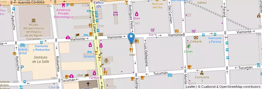 Mapa de ubicacion de Saudade, San Nicolas en Arjantin, Ciudad Autónoma De Buenos Aires, Buenos Aires.