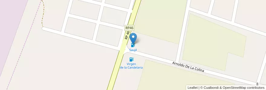 Mapa de ubicacion de Saujil en الأرجنتين, Catamarca, Departamento Pomán, Municipio De Saujil, Saujil.