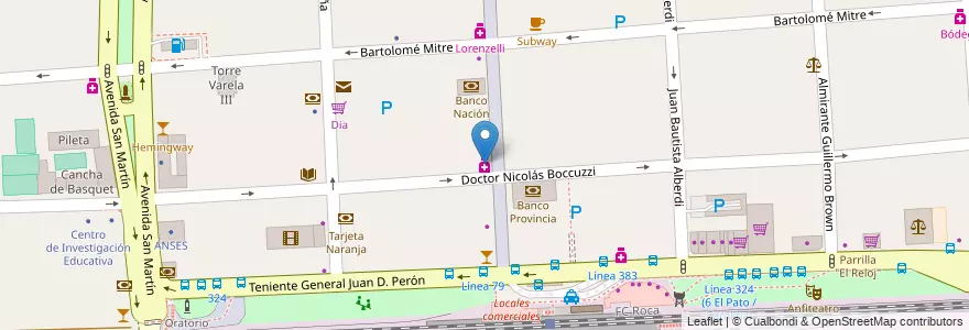 Mapa de ubicacion de Sbatella en Argentina, Provincia Di Buenos Aires, Partido De Florencio Varela, Florencio Varela.