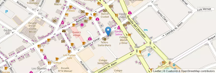 Mapa de ubicacion de SBS Libreria Internacional en Argentinië, Buenos Aires, Partido De San Isidro, San Isidro.