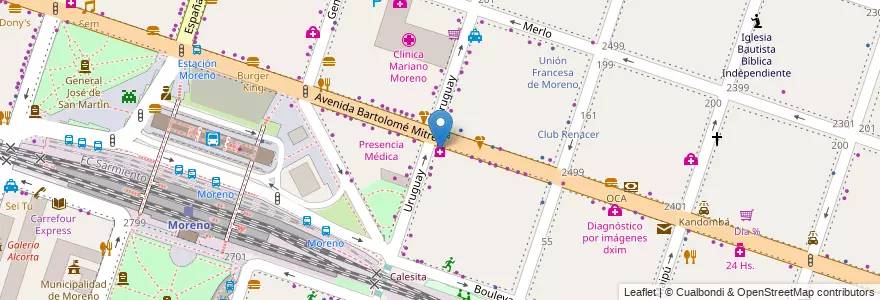 Mapa de ubicacion de Scala en Argentina, Provincia Di Buenos Aires, Partido De Moreno, Moreno.