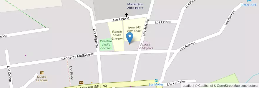 Mapa de ubicacion de School Cafeteria en Аргентина, Кордова, Departamento Punilla, Pedanía Dolores, Municipio De Los Cocos.