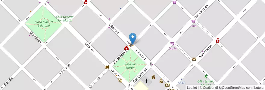 Mapa de ubicacion de Scilla en Arjantin, Buenos Aires, Partido De Cañuelas, Cañuelas.
