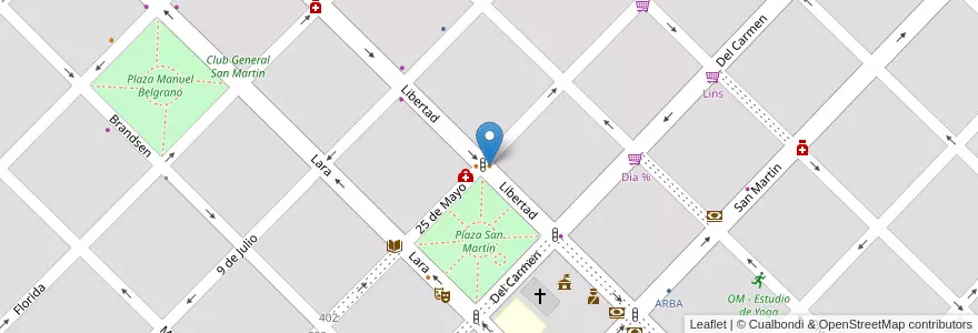Mapa de ubicacion de Scilla en Argentine, Province De Buenos Aires, Partido De Cañuelas, Cañuelas.