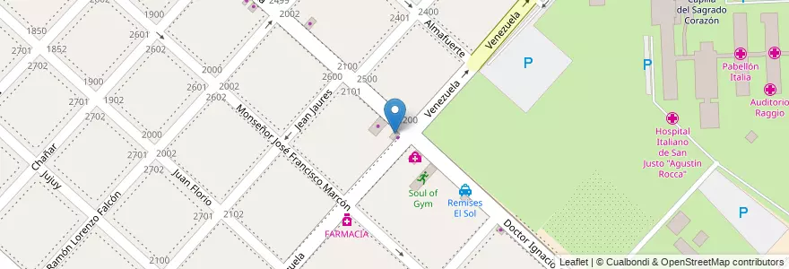 Mapa de ubicacion de Scooby Doo en Аргентина, Буэнос-Айрес, Partido De La Matanza, San Justo.