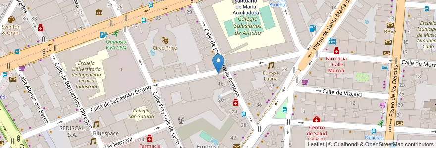 Mapa de ubicacion de SEBASTIAN ELCANO, CALLE, DE,34 en Espanha, Comunidade De Madrid, Comunidade De Madrid, Área Metropolitana De Madrid Y Corredor Del Henares, Madrid.