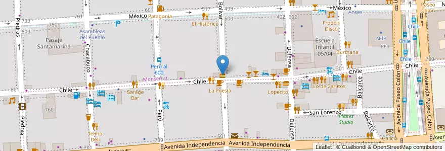 Mapa de ubicacion de sebastian, Montserrat en Arjantin, Ciudad Autónoma De Buenos Aires, Comuna 1, Buenos Aires.
