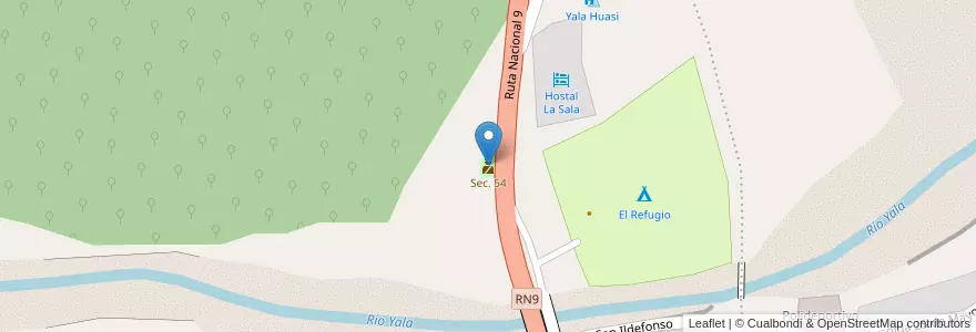 Mapa de ubicacion de Sec. 54 en الأرجنتين, Jujuy, Departamento Doctor Manuel Belgrano, Municipio De Yala.