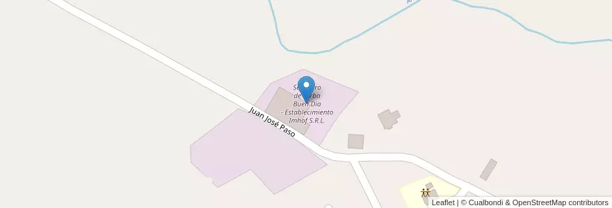 Mapa de ubicacion de Secadero de Yerba Buen Día - Establecimiento Imhof S.R.L. en アルゼンチン, ミシオネス州, Departamento Eldorado, Municipio De 9 De Julio.