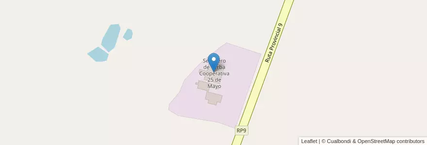 Mapa de ubicacion de Secadero de Yerba Cooperativa 25 de Mayo en Аргентина, Misiones, Departamento Veinticinco De Mayo, Municipio De Veinticinco De Mayo.