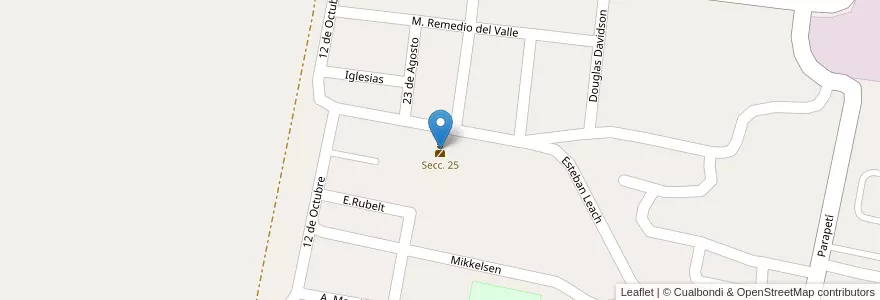 Mapa de ubicacion de Secc. 25 en Arjantin, Jujuy, Departamento San Pedro, Municipio De La Esperanza.
