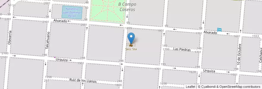 Mapa de ubicacion de Secc 5ta en الأرجنتين, Salta, Capital, Municipio De Salta, Salta.